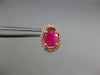 ESTATE 1.0CT DIAMOND & RUBY 14KT ROSE GOLD 3D CLASSIC OVAL FLOWER STUD EARRINGS