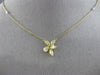 ESTATE GIA 1.57CT WHITE & FANCY YELLOW DIAMOND 18KT YELLOW GOLD FLOWER NECKLACE