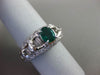 ANTIQUE WIDE 2.70CT DIAMOND & AAA EMERALD PLATINUM 3D OVAL ENGAGEMENT RING
