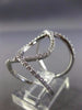ESTATE LARGE .85CT DIAMOND 14KT WHITE GOLD 3D CRISS CROSS INFINITY LOVE RING