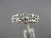 ESTATE WIDE .99CT DIAMOND 18KT WHITE GOLD 3 ROW ETOILE WEDDING ANNIVERSARY RING