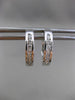 ESTATE .25CT DIAMOND 14KT WHITE GOLD CLASSIC CHANNEL HUGGIE EARRINGS BEAUTIFUL!