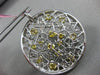 ESTATE LARGE 2.85CT WHITE & FANCY MULTI COLOR DIAMOND 18K GOLD 3D CIRCLE PENDANT