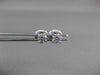 ESTATE .50CT ROUND DIAMOND 14K WHITE GOLD 4 PRONG SCREW BACK EARRINGS 4mm #19450