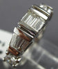 ESTATE 1.36CT ROUND & BAGUETTE CUT DIAMOND 14K WHITE GOLD ANNIVERSARY RING #6966