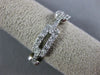 ESTATE 1.0CT DIAMOND 14KT WHITE GOLD 3D LINK RECTANGULAR FLEXIBLE ETERNITY RING