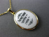 ESTATE 14KT YELLOW GOLD DOUBLE SIDED SHEMA ISRAEL 10 COMMANDMENTS PENDANT CHAIN