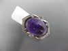 ESTATE LARGE 9.10CT DIAMOND & AAA AMETHYST 14K WHITE GOLD DOUBLE ANCHOR FUN RING