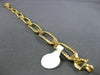 ESTATE WIDE 14KT YELLOW GOLD ELONGATED DIAMOND CUT ITALIAN LINK TOGGLE BRACELET