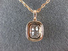ESTATE 1.41CT DIAMOND 14K ROSE GOLD 3D CLASSIC CUSHION FILIGREE FLOATING PENDANT