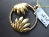 ESTATE LARGE .26CT DIAMOND 14KT YELLOW GOLD SEASHELL CIRCLE OF LIFE PENDANT