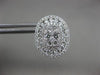 ESTATE LARGE 1.74CT DIAMOND 18KT WHITE GOLD 3D CLASSIC CLUSTER CLIP ON EARRINGS