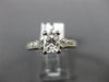 ESTATE 1.17CT DIAMOND PLATINUM 3D CLASSIC FILIGREE ENGAGEMENT LOVE RING #18702