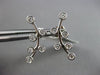 ESTATE .26CT DIAMOND 14KT WHITE GOLD 3D CLASSIC LEAF BRANCH ETOILE STUD EARRINGS