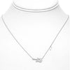 ESTATE .15CT DIAMOND 14KT WHITE GOLD 3D MUSICAL NOTE PAVE GUITAR FUN NECKLACE