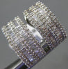 ESTATE WIDE 1.26CT ROUND & BAGUETTE DIAMOND 18KT WHITE GOLD 3D CLIP ON EARRINGS