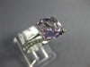 ESTATE 3.22CT DIAMOND & AAA AMETHYST 14KT WHITE GOLD CUSHION CUT SOLITAIRE RING