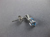 ESTATE 2.02CT DIAMOND & AAA BLUE TOPAZ 14K WHITE GOLD TEAR DROP HANGING EARRINGS
