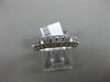 ESTATE 1.10CT DIAMOND 14KT WHITE GOLD 3D THREE ROW PAVE WEDDING ANNIVERSARY RING