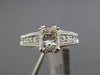 ESTATE 1.52CT ROUND & CUSHION DIAMOND 14KT WHITE GOLD 3D LUCIDA ENGAGEMENT RING