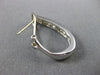 ESTATE 1.10CT DIAMOND 14K WHITE GOLD CLASSIC CHANNEL HUGGIE HOOP EARRINGS #20387