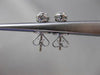 ESTATE .39CT ROUND DIAMOND 18KT WHITE GOLD OVAL CLUSTER STUD EARRINGS BEAUTIFUL