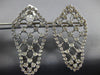 EXTRA LARGE 3.56CT DIAMOND 18K WHITE GOLD TEAR DROP WEB CLIP ON HANGING EARRINGS