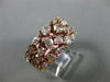 ESTATE WIDE 3.77CT PINK DIAMOND 18K ROSE GOLD MULTI ROW WEDDING ANNIVERSARY RING