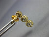 ESTATE 1.59CT DIAMOND 14K 2 TONE GOLD JOURNEY FLOWER SCREW BACK HANGING EARRINGS