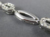 ANTIQUE 1CT ROUND DIAMOND 14K WHITE GOLD CLASSIC OVAL SATIN LINK BRACELET #11639