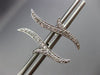 ESTATE .18CT DIAMOND 14KT WHITE GOLD 3D LEAF BRANCH SHARE PRONG STUD EARRINGS