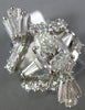 ANTIQUE LARGE 3.34CT DIAMOND PLATINUM INSERT WEDDING ENGAGEMENT RING SET #847
