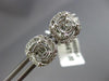 ESTATE .30CT DIAMOND 18K WHITE GOLD 3D SQUARE JACKET SEMI MOUNT STUD EARRINGS