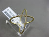 ESTATE .11CT ROUND DIAMOND 18KT YELLOW GOLD 3D CLASSIC CRISS CROSS OPEN FUN RING