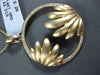 ESTATE LARGE .26CT DIAMOND 14KT YELLOW GOLD SEASHELL CIRCLE OF LIFE PENDANT