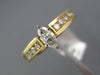 ESTATE .43CT ROUND & MARQUISE DIAMOND 14K YELLOW GOLD 3D CLASSIC ENGAGEMENT RING