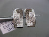 ESTATE .63CT ROUND DIAMOND 14KT WHITE GOLD DOUBLE SIDED PAVE CLIP ON EARRINGS