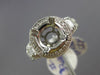 ESTATE 1.1CT DIAMOND 14K WHITE GOLD FILIGREE MILGRAIN SEMI MOUNT ENGAGEMENT RING
