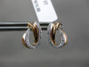 ESTATE .25CT DIAMOND 14KT ROSE GOLD 3D PAVE CLASSIC LOVE KNOT CLIP ON EARRINGS