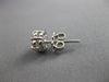 ESTATE LARGE 1.15CT DIAMOND 14KT WHITE GOLD FLOWER CLUSTER STUD EARRINGS #22438