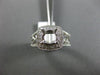 ESTATE LARGE .22CT DIAMOND 14K WHITE GOLD SQUARE HALO SEMI MOUNT ENGAGEMENT RING