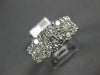 ESTATE WIDE 2.0CT DIAMOND 14KT WHITE GOLD 3D 3 ROW SHARE PRONG ANNIVERSARY RING