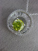 ESTATE LARGE 2.09CT WHITE & YELLOW DIAMOND 14K WHITE GOLD CIRCLE OF LIFE PENDANT