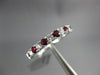 ESTATE .60CT DIAMOND & AAA RUBY 18KT WHITE GOLD SEMI ETERNITY ANNIVERSARY RING