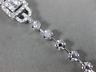 ESTATE LARGE 2.11CT DIAMOND 18KT WHITE GOLD 3D HALO LINK SQUARE TENNIS BRACELET