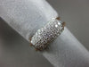 ESTATE WIDE .54CT DIAMOND 18KT 2 TONE GOLD CLASSIC PAVE WEDDING ANNIVERSARY RING