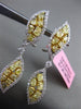 ESTATE 3.50CT WHITE & INTENSE YELLOW DIAMOND 18KT TWO TONE GOLD CLIP ON EARRINGS