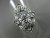 ESTATE LARGE .52CT DIAMOND 14KT WHITE GOLD 3D OPEN FILIGREE MARQUISE FLOWER RING