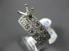 ESTATE .96CT DIAMOND PLATINUM SQUARE FILIGREE SEMI MOUNT ENGAGEMENT RING SET