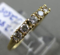 ESTATE .28CT DIAMOND 14K YELLOW GOLD 5 STONE CLASSIC WEDDING ANNIVERSARY RING